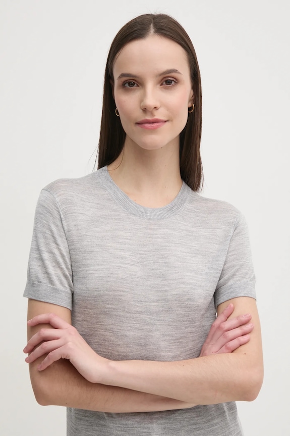 Sveter s prímesou vlny Calvin Klein s prímesou vlny sivá K20K208123