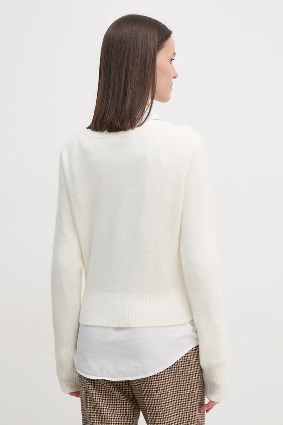 Odzież Calvin Klein Jeans sweter z domieszką wełny J20J224801 beżowy