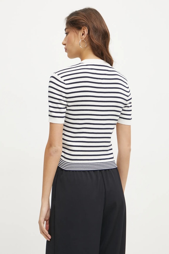 Îmbrăcăminte Tommy Jeans pulover de bumbac DW0DW19336 alb