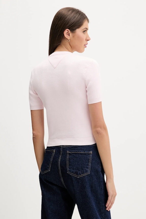 Îmbrăcăminte Tommy Jeans pulover de bumbac DW0DW19336 roz