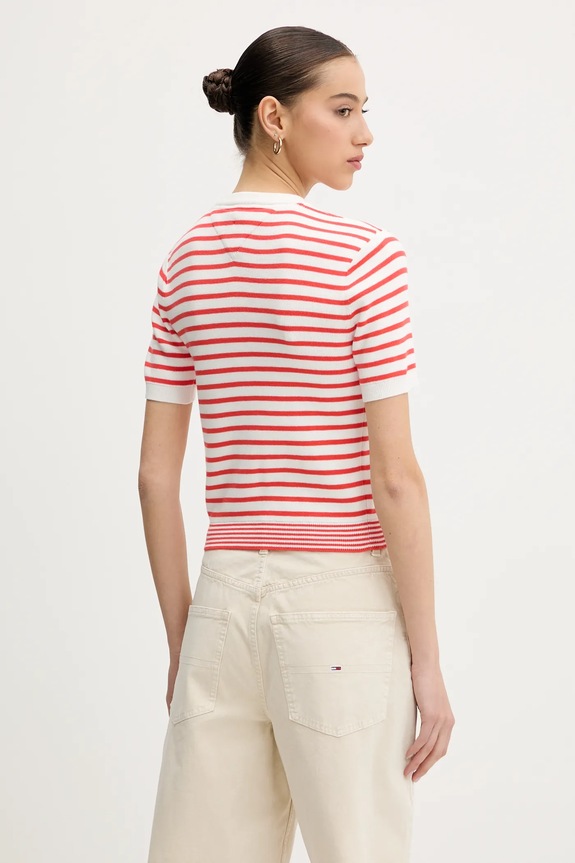 Îmbrăcăminte Tommy Jeans pulover de bumbac DW0DW19336 rosu
