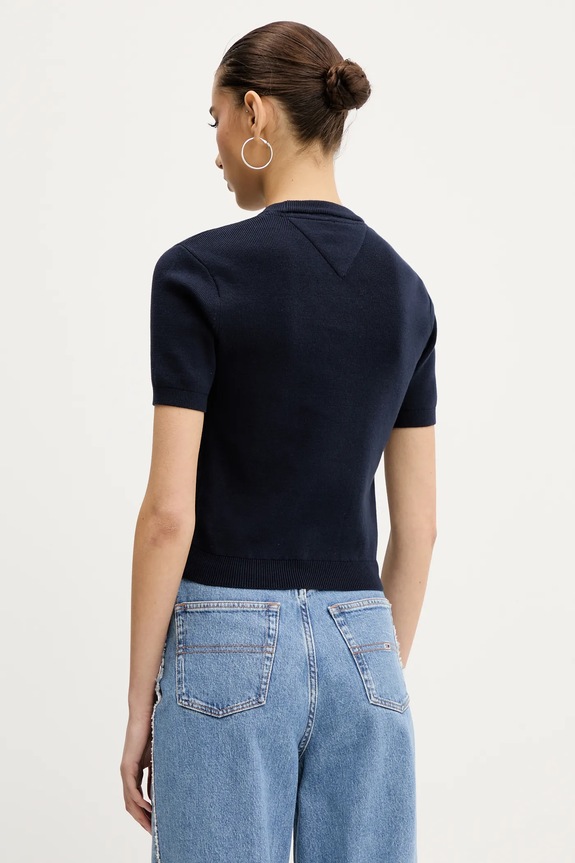Îmbrăcăminte Tommy Jeans pulover de bumbac DW0DW19336 bleumarin