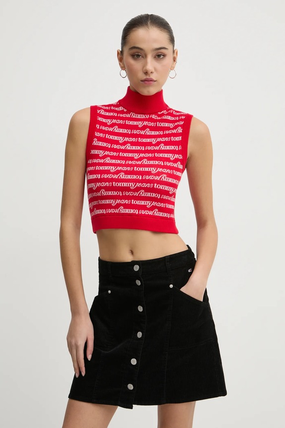 Prsluk Tommy Jeans Planet friendly crvena DW0DW19346