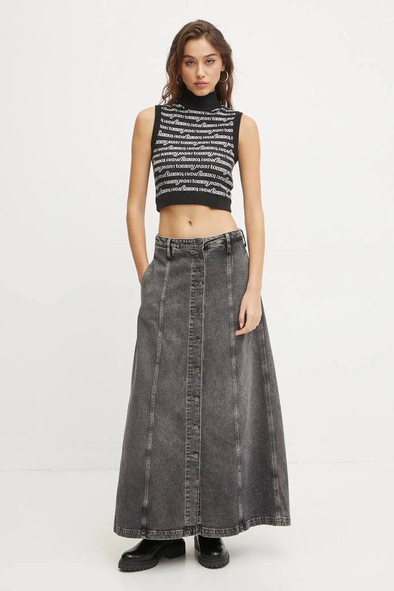 Tommy Jeans kamizelka DW0DW19346 czarny SS25