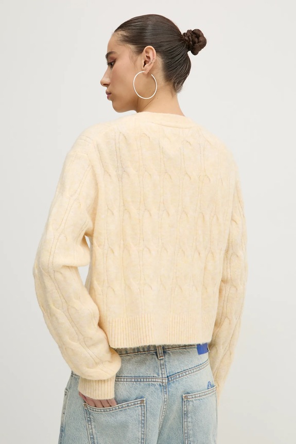 Oblečení Svetr s příměsí vlny Tommy Jeans DW0DW20447 žlutá