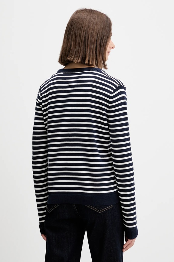 Ruházat Tommy Jeans pamut pulóver DW0DW19888 sötétkék