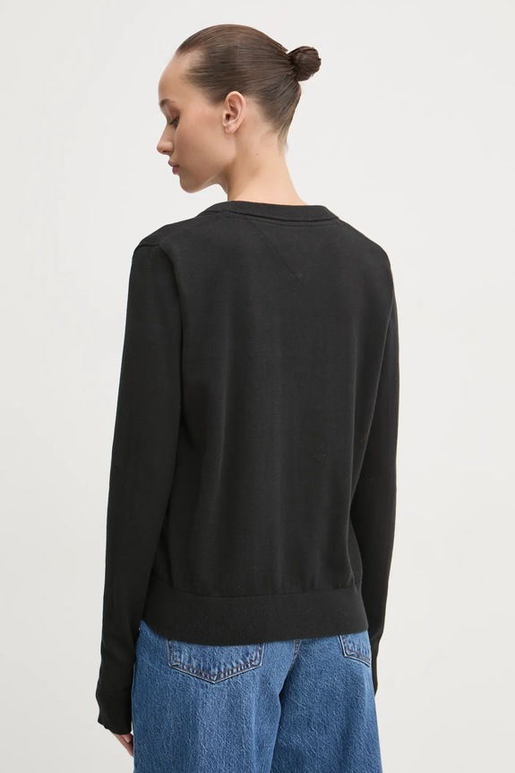 Ruházat Tommy Jeans pamut pulóver DW0DW19888 fekete