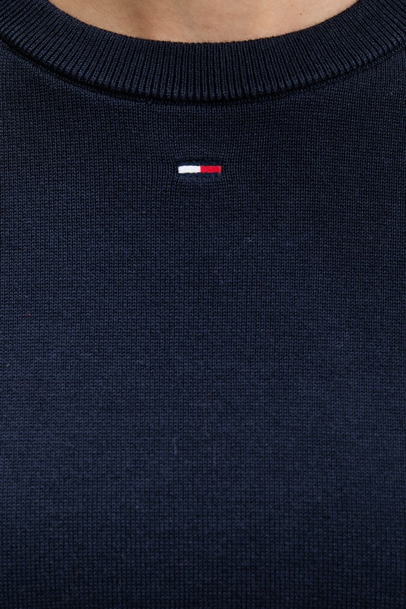 Tommy Jeans pulover de bumbac DW0DW20159 bleumarin