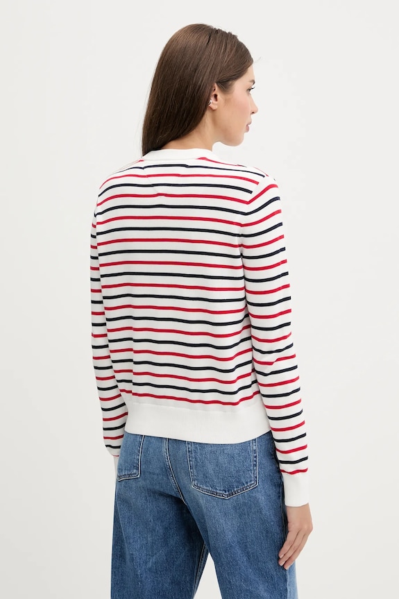 Дрехи Памучен пуловер Tommy Jeans DW0DW20159 бордо
