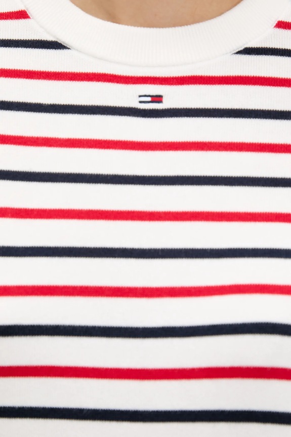 Памучен пуловер Tommy Jeans DW0DW20159 бордо