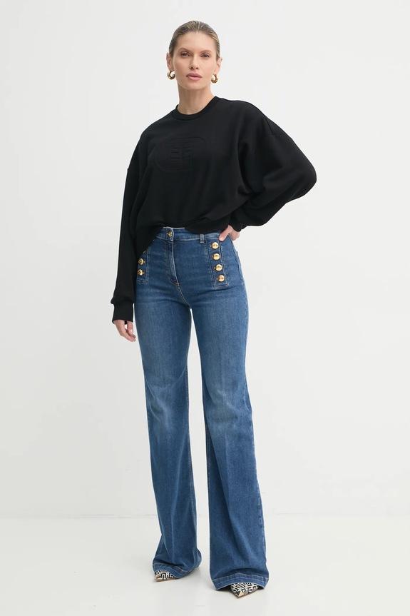Mikina Elisabetta Franchi MD00551E2 černá SS25