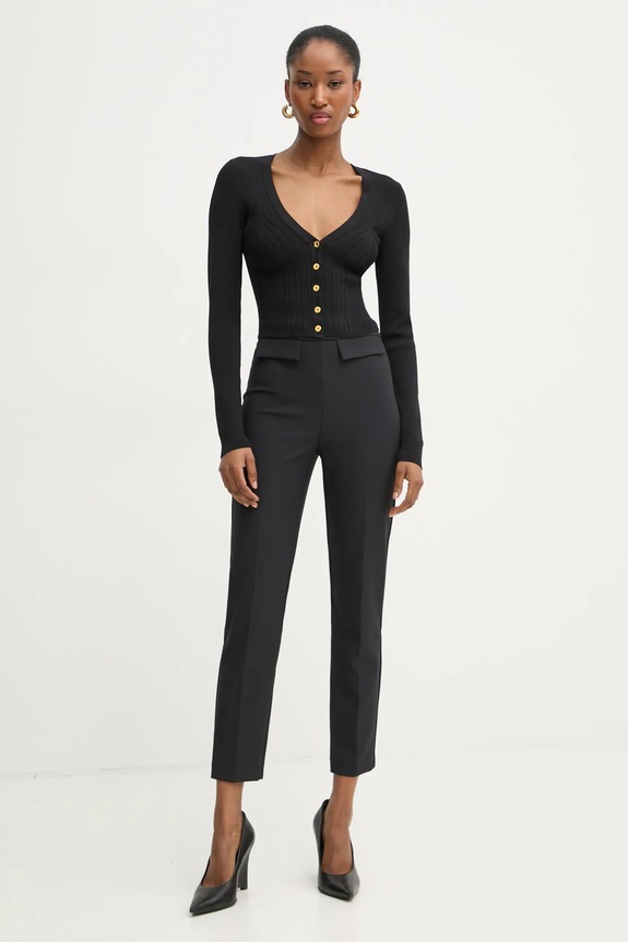 Elisabetta Franchi kardigan MK58B51E2 czarny SS25