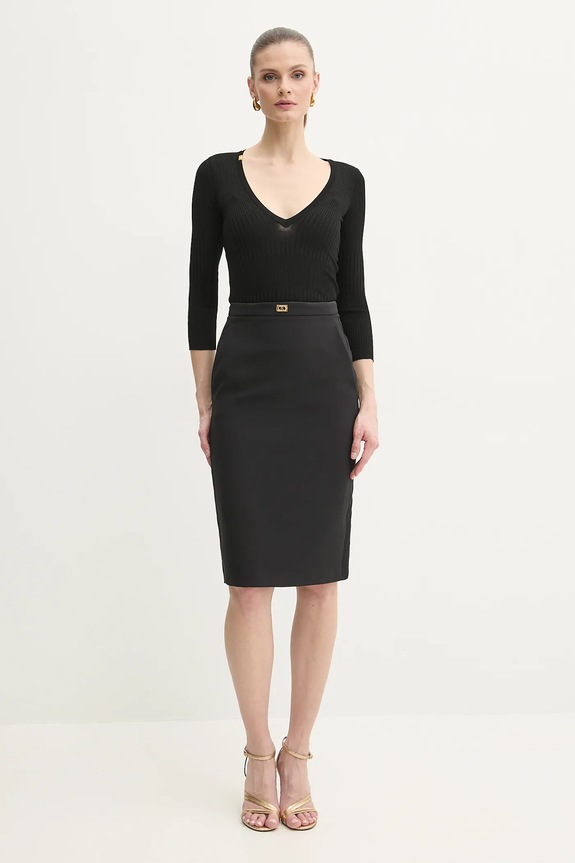 Elisabetta Franchi pulóver MK98T51E2 fekete SS25