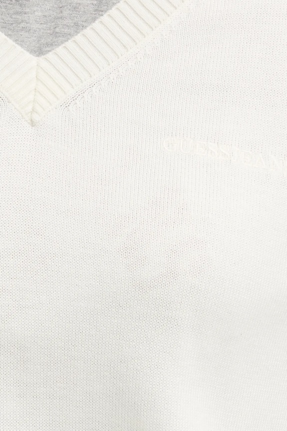 Sveter s prímesou hodvábu Guess Jeans W4BR84.Z3HO2 béžová