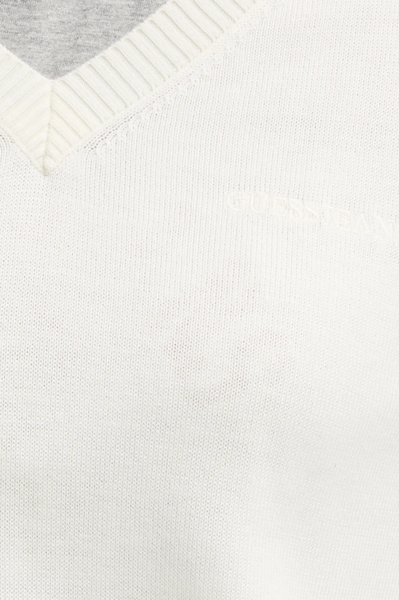 Sveter s prímesou hodvábu Guess Jeans W4BR84.Z3HO2 béžová