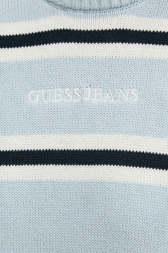 Βαμβακερό πουλόβερ Guess Jeans W4BR09.Z3HM1 μπλε
