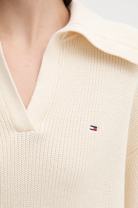 Πουλόβερ Tommy Hilfiger WW0WW44451 μπεζ
