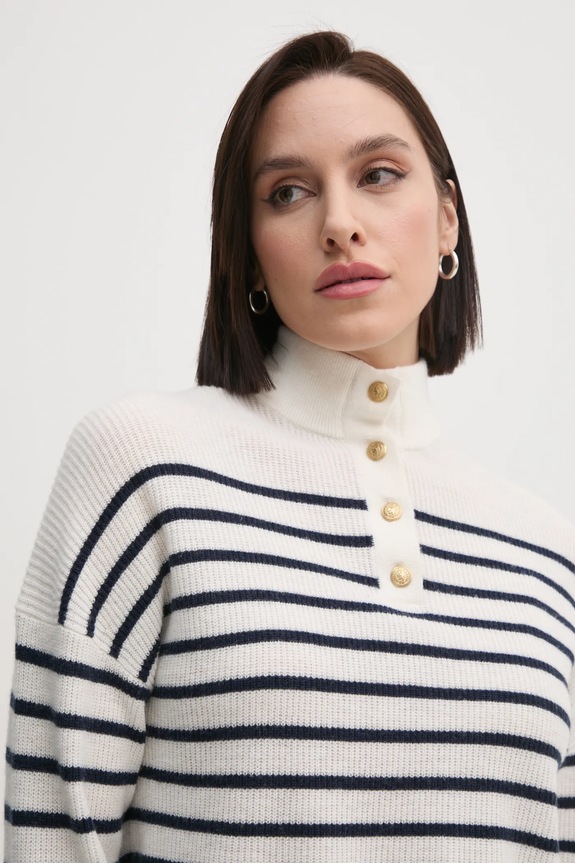 Vlnený sveter Tommy Hilfiger béžová WW0WW44981