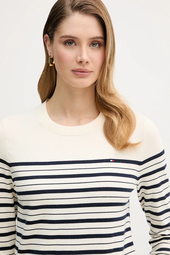 Πουλόβερ Tommy Hilfiger μπεζ WW0WW44984