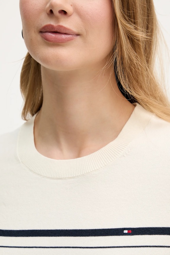 Πουλόβερ Tommy Hilfiger WW0WW44984 μπεζ