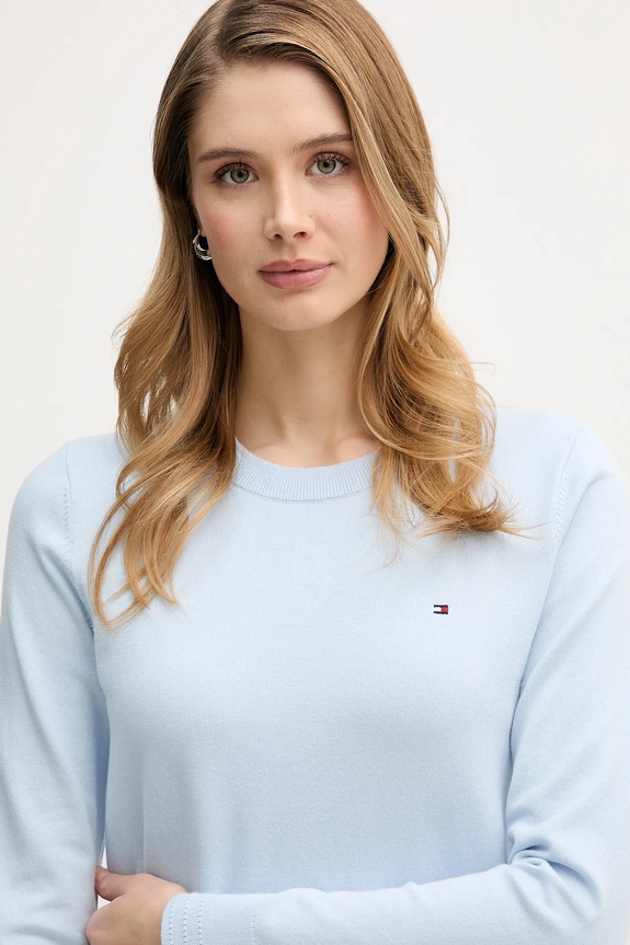 Πουλόβερ Tommy Hilfiger μπλε WW0WW44984