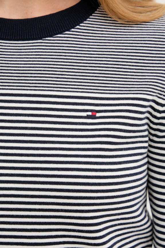 Sveter Tommy Hilfiger WW0WW44984 tmavomodrá