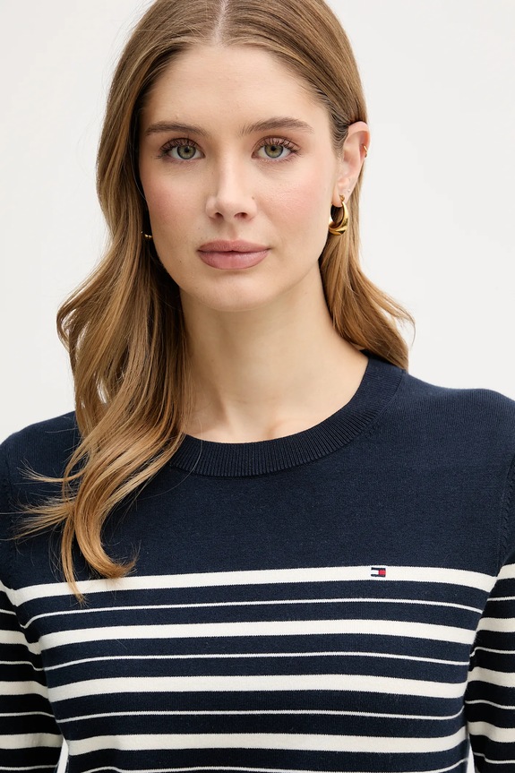 Πουλόβερ Tommy Hilfiger σκούρο μπλε WW0WW44984