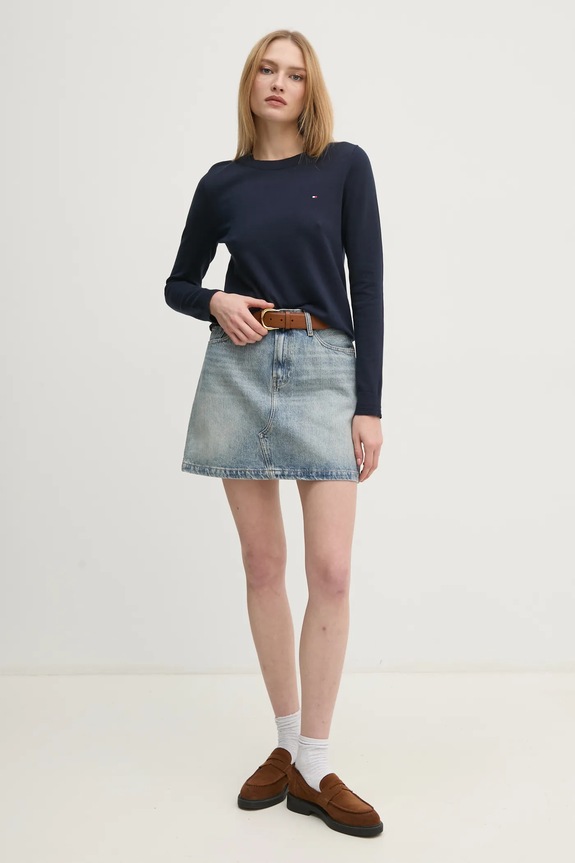 Tommy Hilfiger pulover WW0WW44984 bleumarin SS26