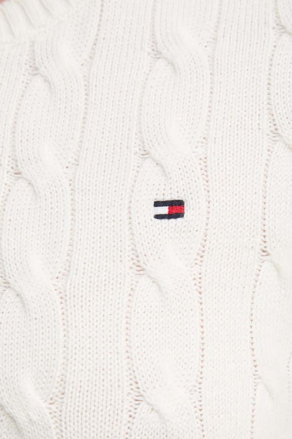 Tommy Hilfiger pamut pulóver WW0WW45207 bézs