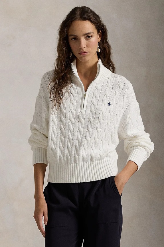 Polo Ralph Lauren cotton jumper button down collar white 211963467