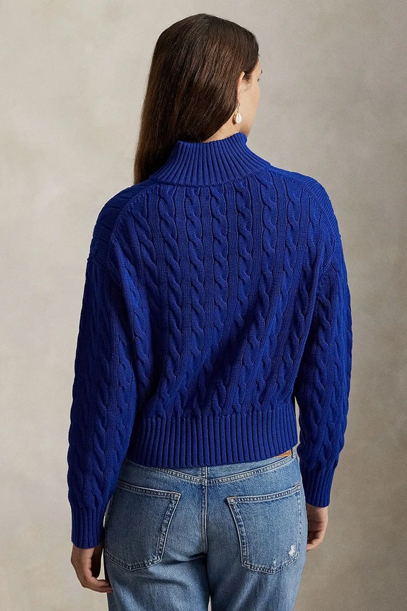 Polo Ralph Lauren sweter damski bawełniany 211963467 niebieski SS26