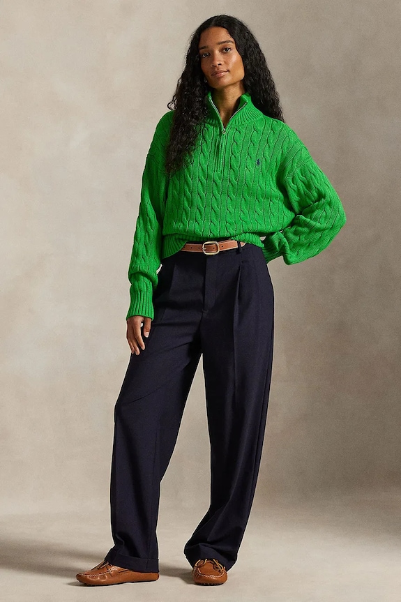 Ρούχα Βαμβακερό πουλόβερ Polo Ralph Lauren 211963467 πράσινο