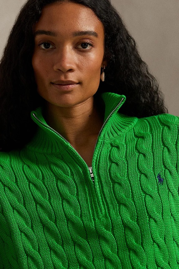 Βαμβακερό πουλόβερ Polo Ralph Lauren πράσινο 211963467