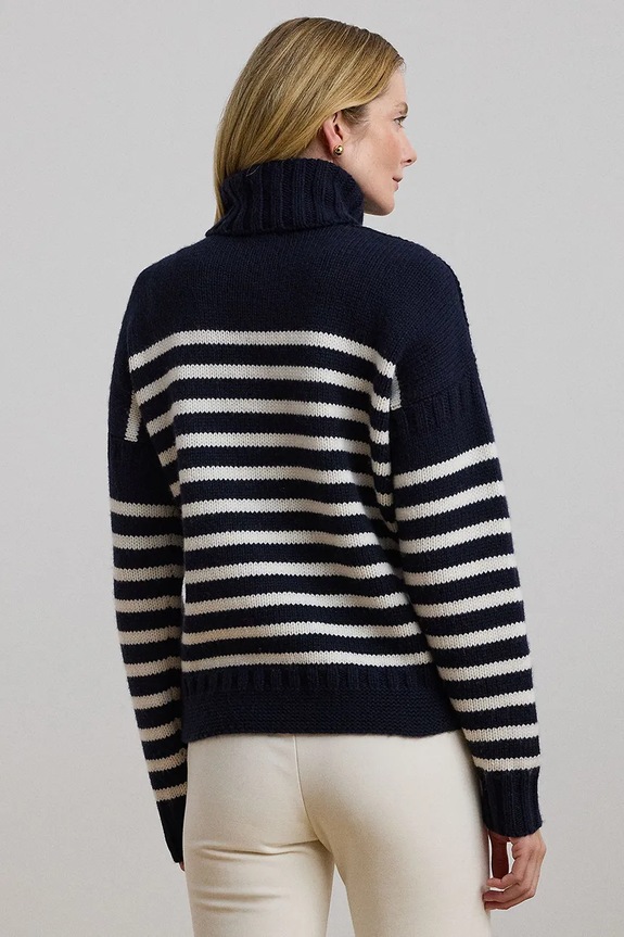 Lauren Ralph Lauren sweter wełniany 200957456 granatowy SS25