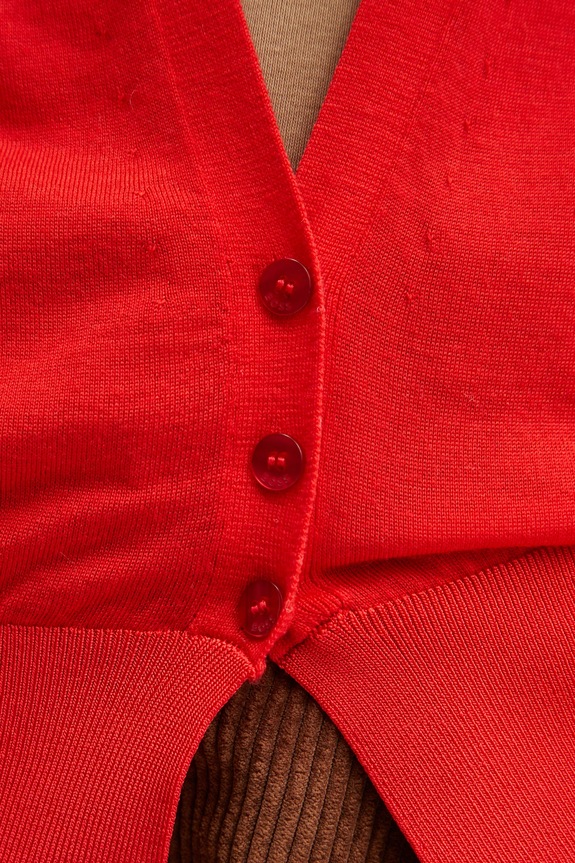 BOSS gyapjú kardigán 50530713 piros