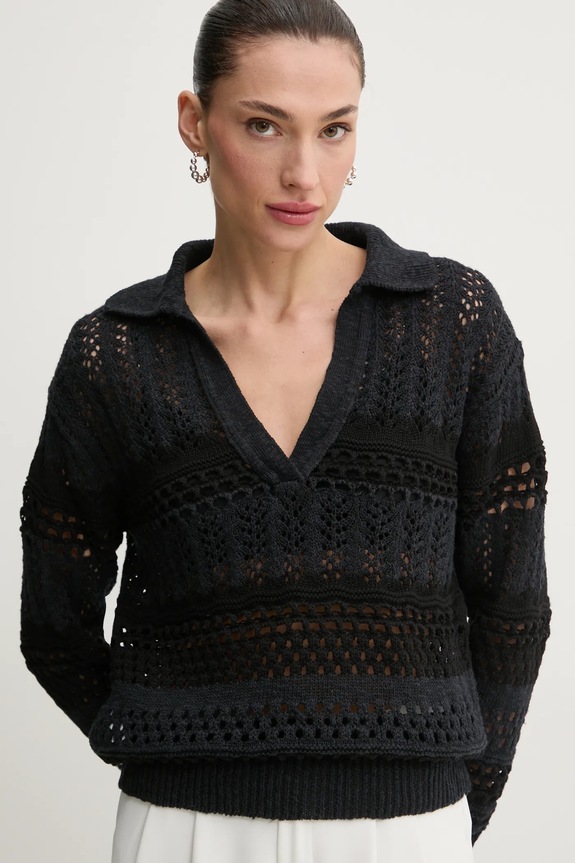 Pinko maglione in seta blu navy 104946.A2FP