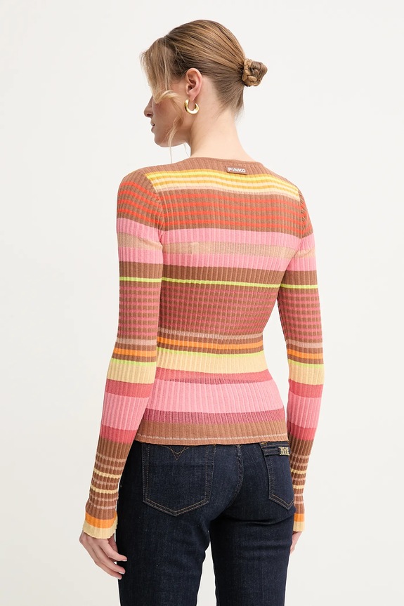 Odzież Pinko sweter z domieszką lnu 104637.A2E8 brązowy