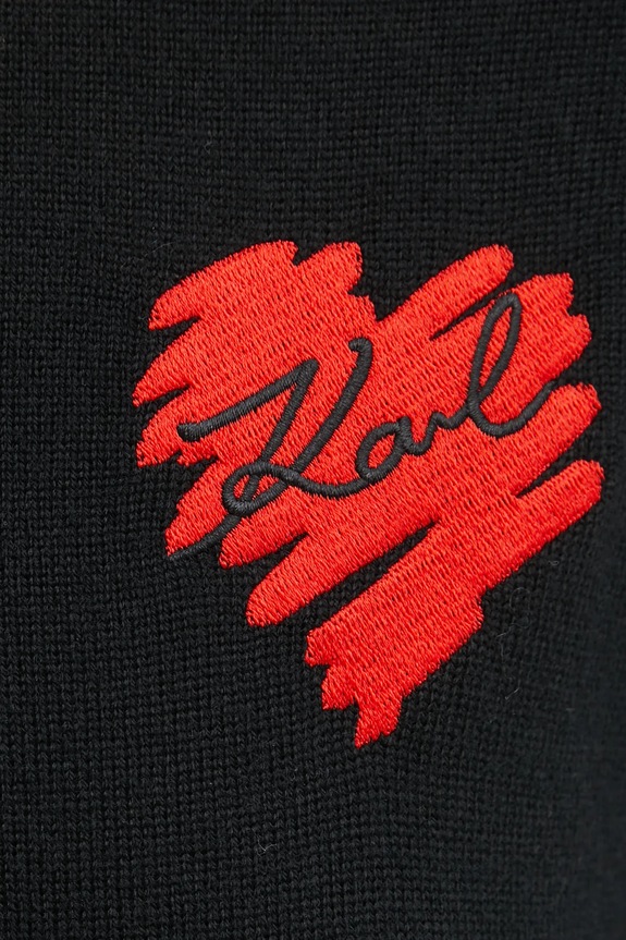 Volnen pulover Karl Lagerfeld A1W18051 črna