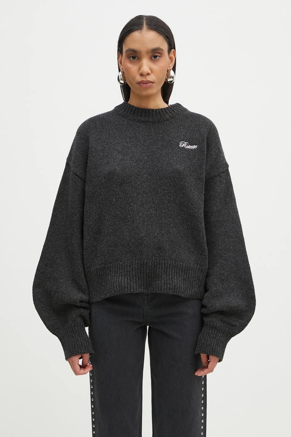 Rotate sweater plain black 1133771745