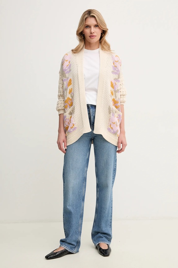 Twinset cardigan in cotone 251TP3610 beige SS25