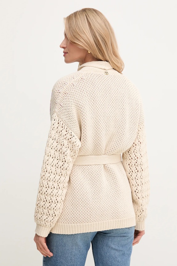 Abbigliamento Twinset cardigan in cotone 251TP3610 beige