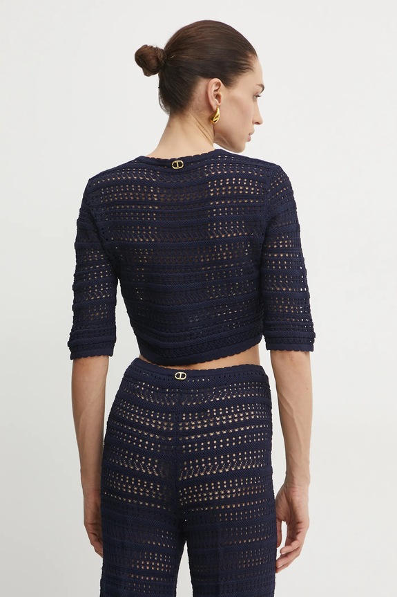 Odjeća Pulover Twinset 251TP3192 mornarsko plava