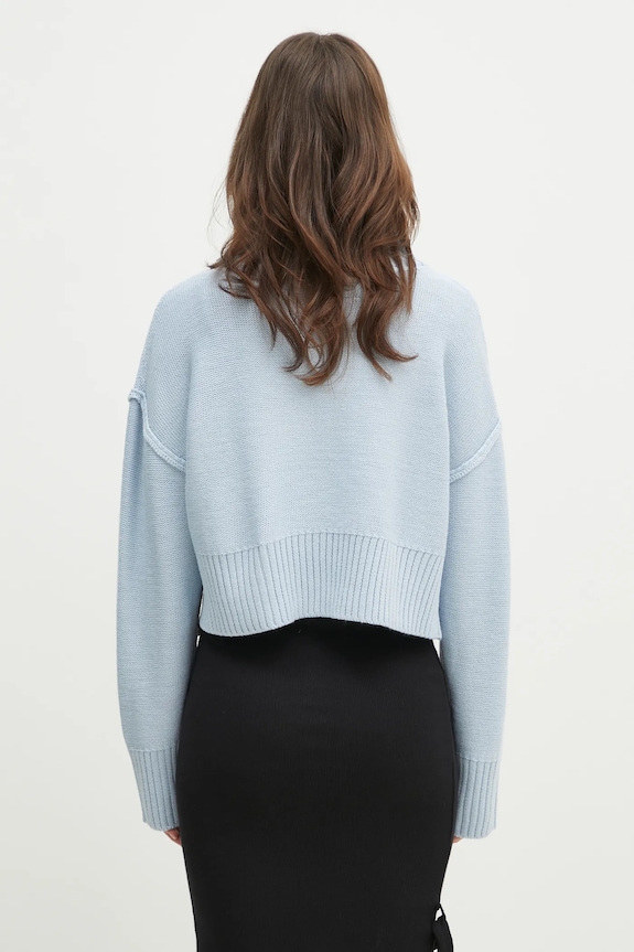 Îmbrăcăminte MM6 Maison Margiela pulover de lana S52HA0290 albastru