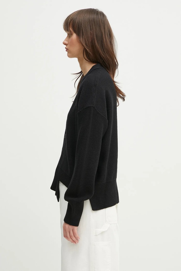 MM6 Maison Margiela kardigan wełniany S52HP0026 czarny SS25