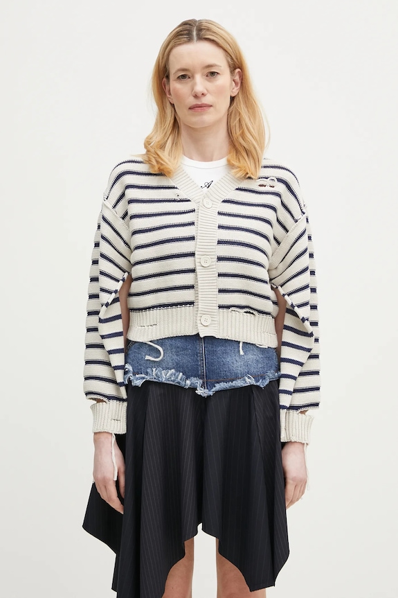 MM6 Maison Margiela cotton cardigan cotton beige S52HP0025