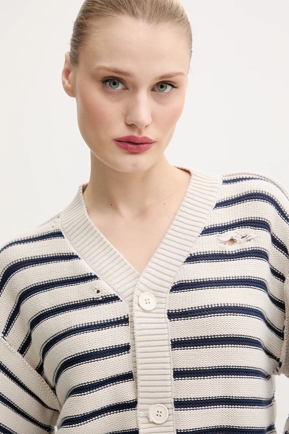 MM6 Maison Margiela pamut kardigán bézs S52HP0025