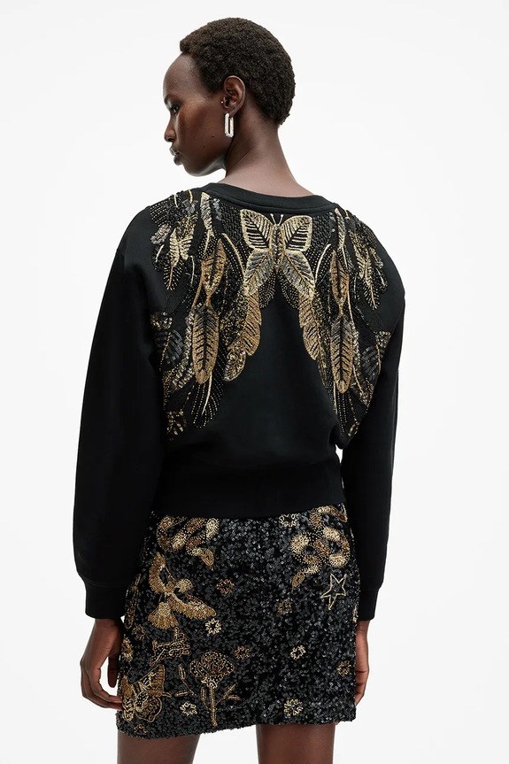 Mikina AllSaints SEPARO W085JB černá SS25