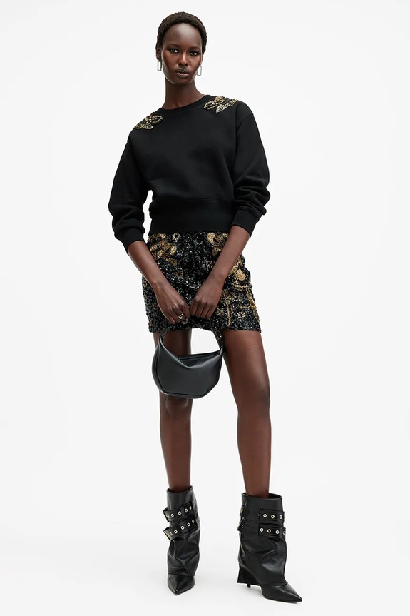 Mikina AllSaints SEPARO W085JB černá