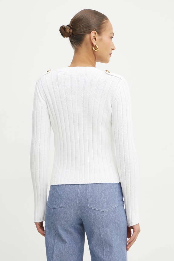 Odjeća Pamučni pulover Luisa Spagnoli 58581 bijela
