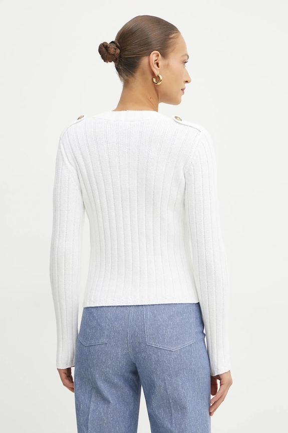 Abbigliamento Luisa Spagnoli maglione in cotone 58581 bianco
